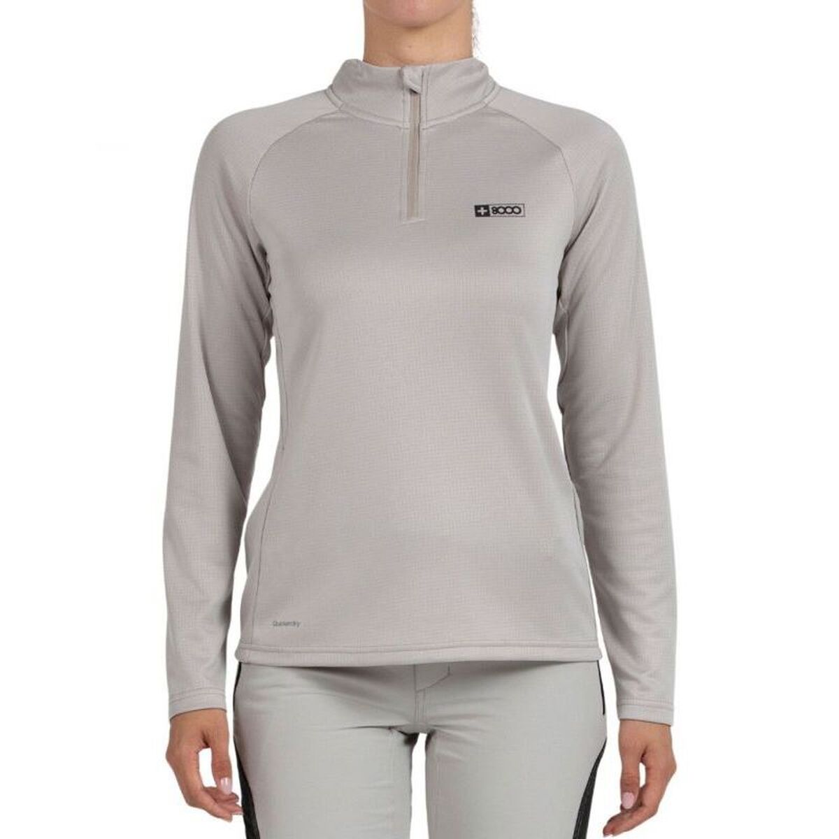 Tricou cu Mânecă Lungă de Damă +8000 Lua Gri deschis