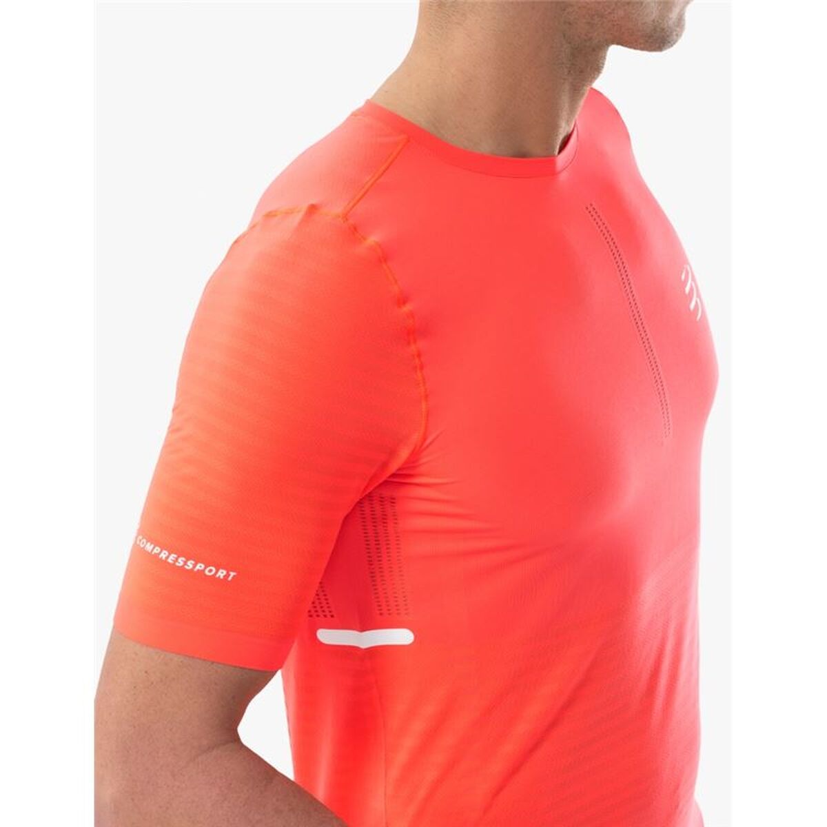 Tricou cu Mânecă Scurtă Bărbați Compressport Pro Racing Roșu