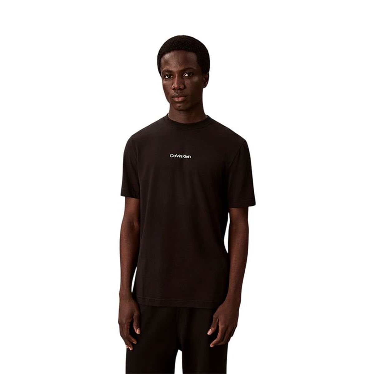 Tricou cu Mânecă Scurtă Bărbați Calvin Klein Negru