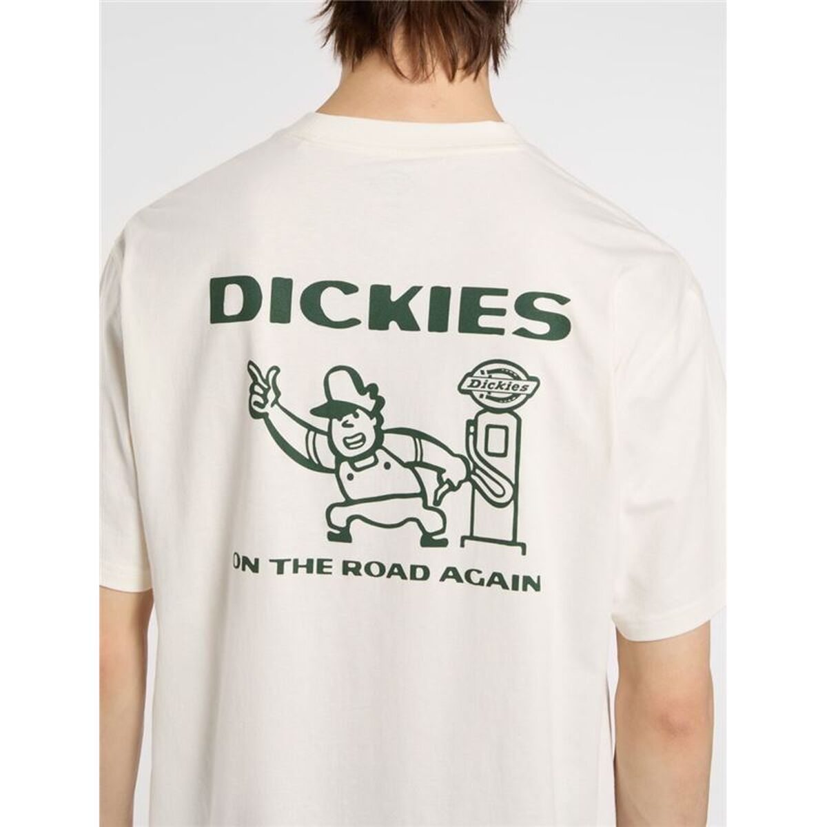 Tricou cu Mânecă Scurtă Bărbați Dickies Burns Ss Alb