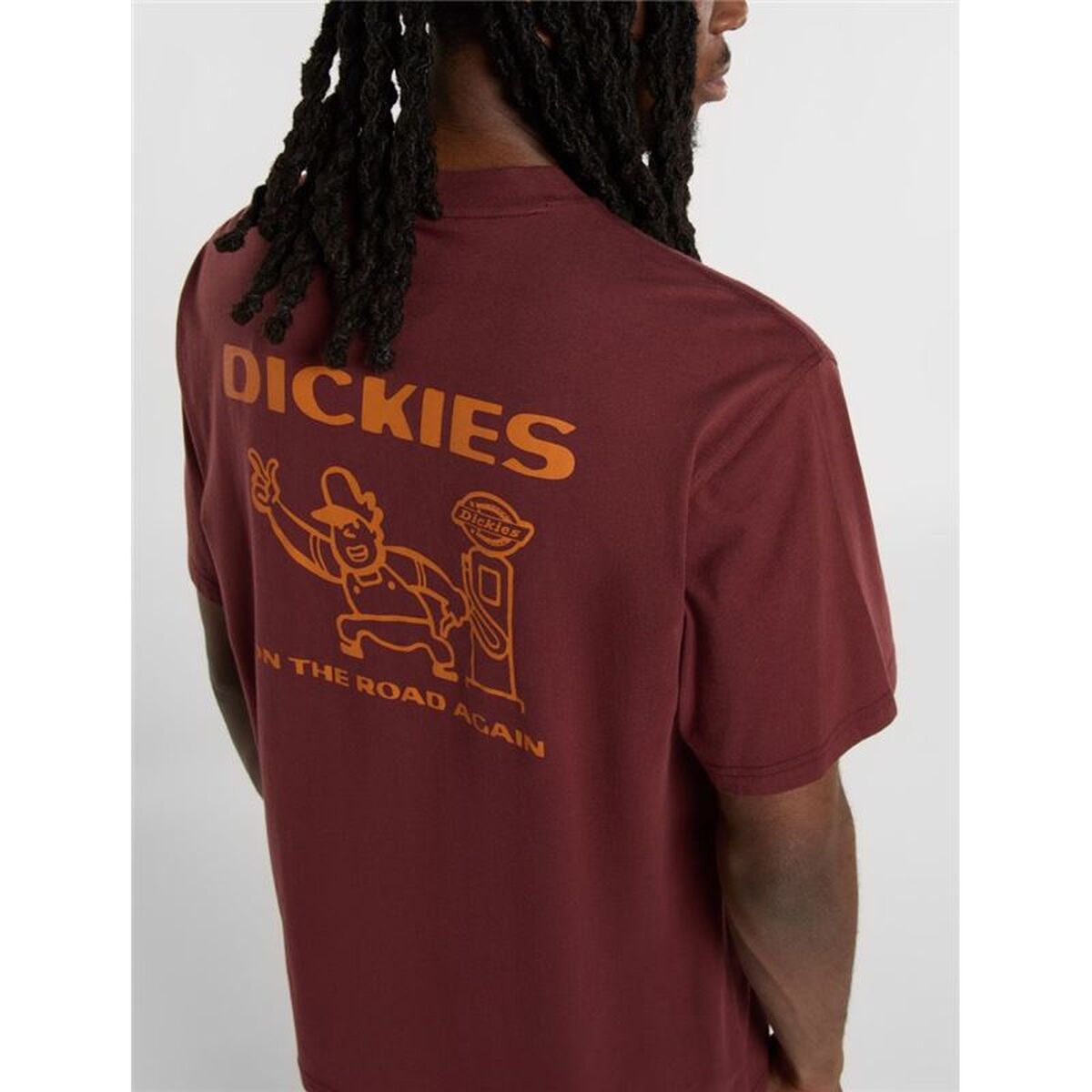 Tricou cu Mânecă Scurtă Bărbați Dickies Burns Maro