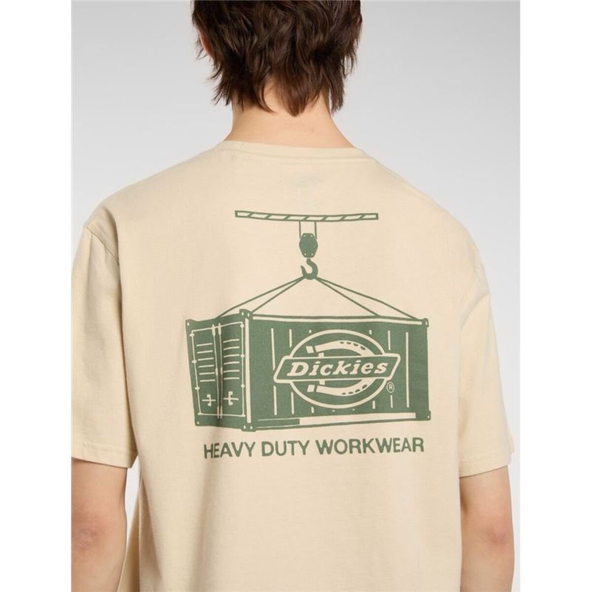 Tricou cu Mânecă Scurtă Bărbați Dickies Apison Ss Bej