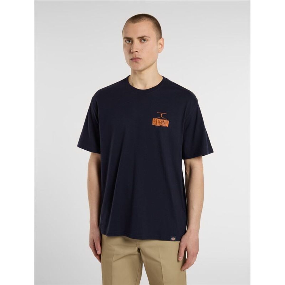Tricou cu Mânecă Scurtă Bărbați Dickies Apison Ss Bleumarin