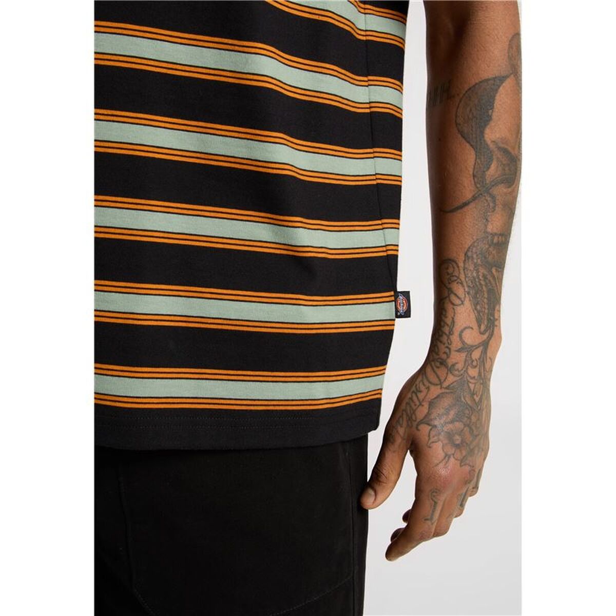 Tricou cu Mânecă Scurtă Bărbați Dickies York Stripe Negru
