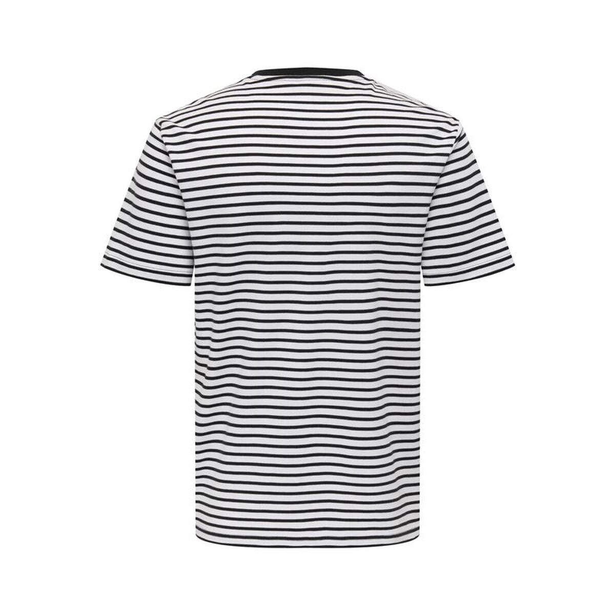 Tricou cu Mânecă Scurtă Bărbați Only & Sons Onsdawson Reg Stripe Negru