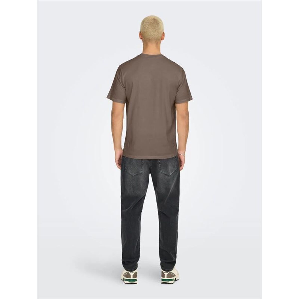 Tricou cu Mânecă Scurtă Bărbați Only & Sons Onsdawson Reg Ss Vd Falcon Maro Deschis