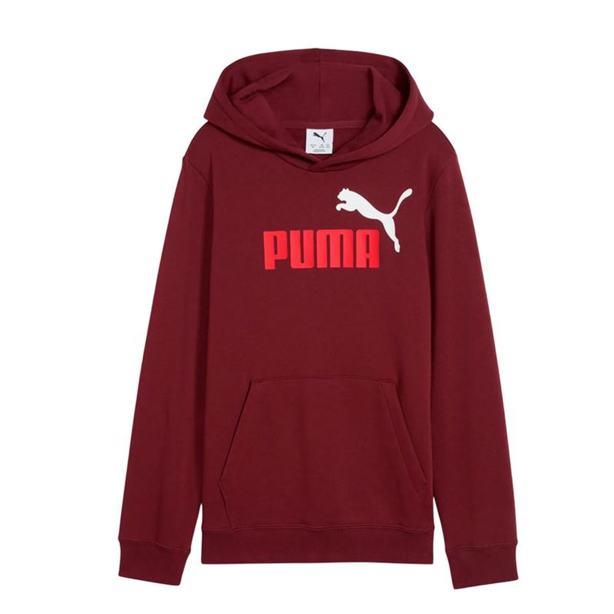 Hanorac cu glugă pentru fete Puma Essentials 2 Color No.1 Log Castaniu Roșu Închis