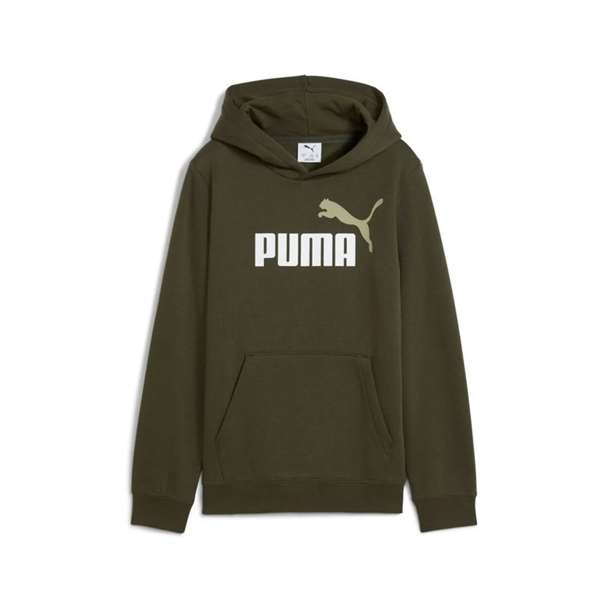 Hanorac cu Glugă Copii Puma Essentials 2 Color No.1 Verde inchis Măslină