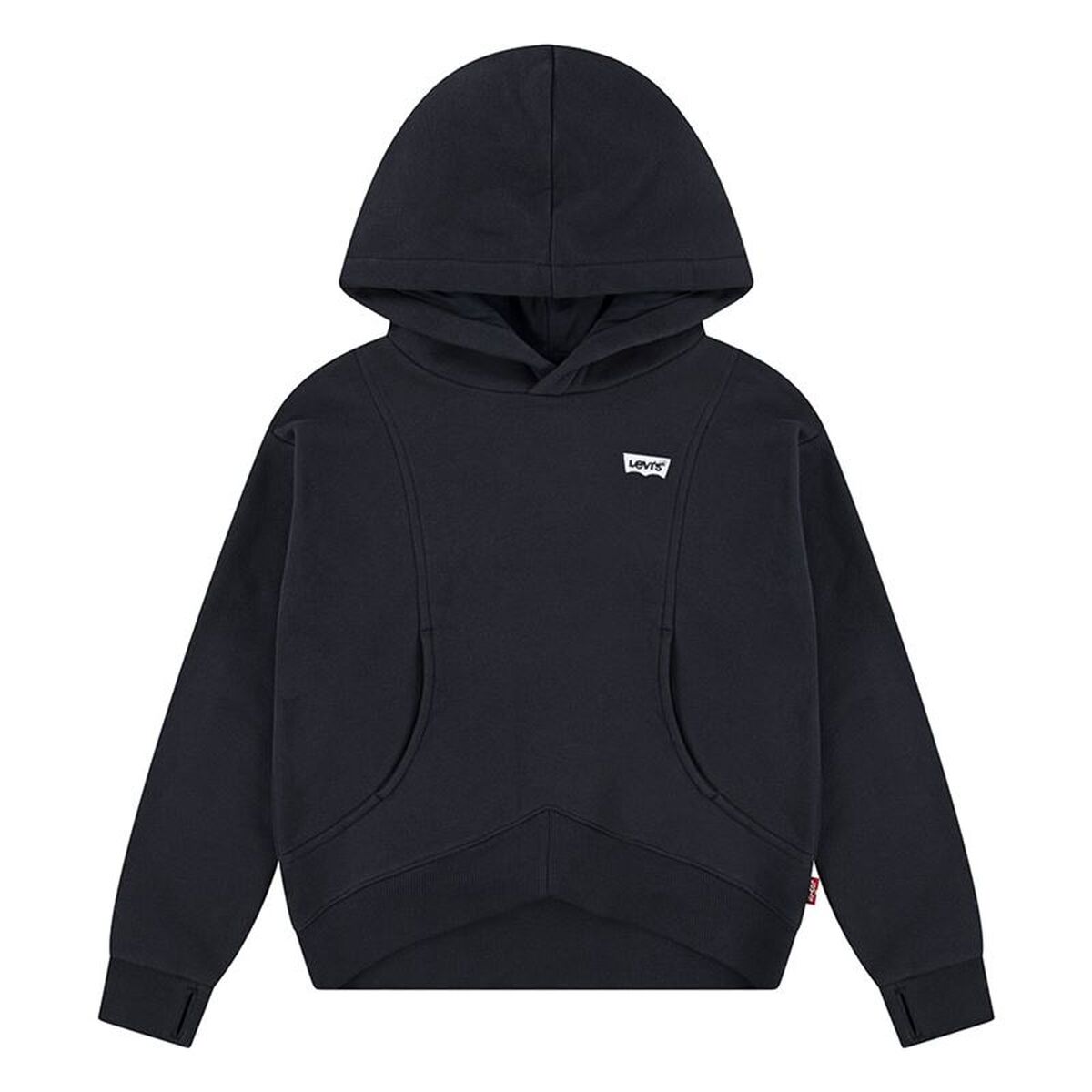 Hanorac cu glugă pentru fete Levi's Batwing Patch Hoodie Negru