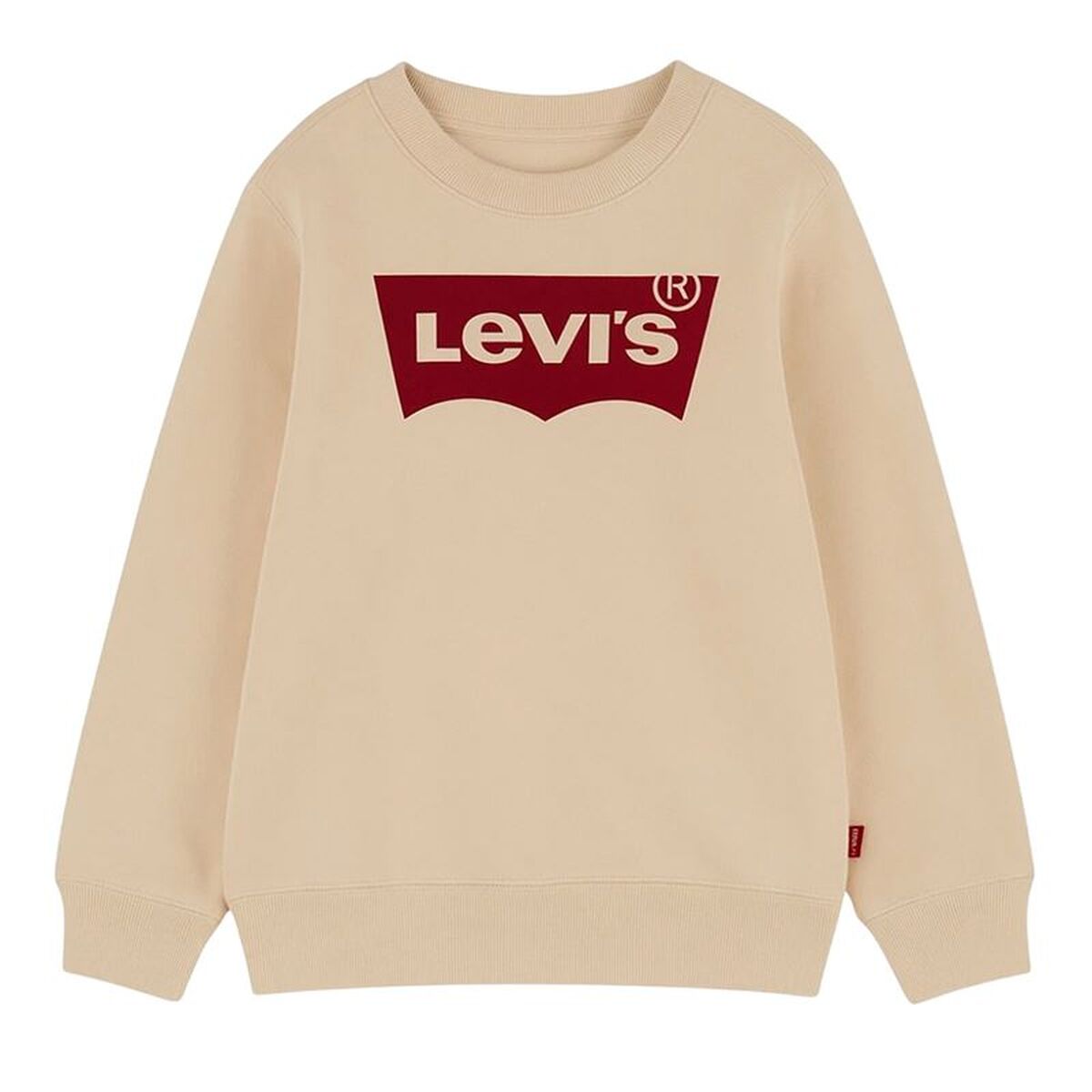 Hanorac fără Glugă Copii Levi's Batwing Crewneck Alb