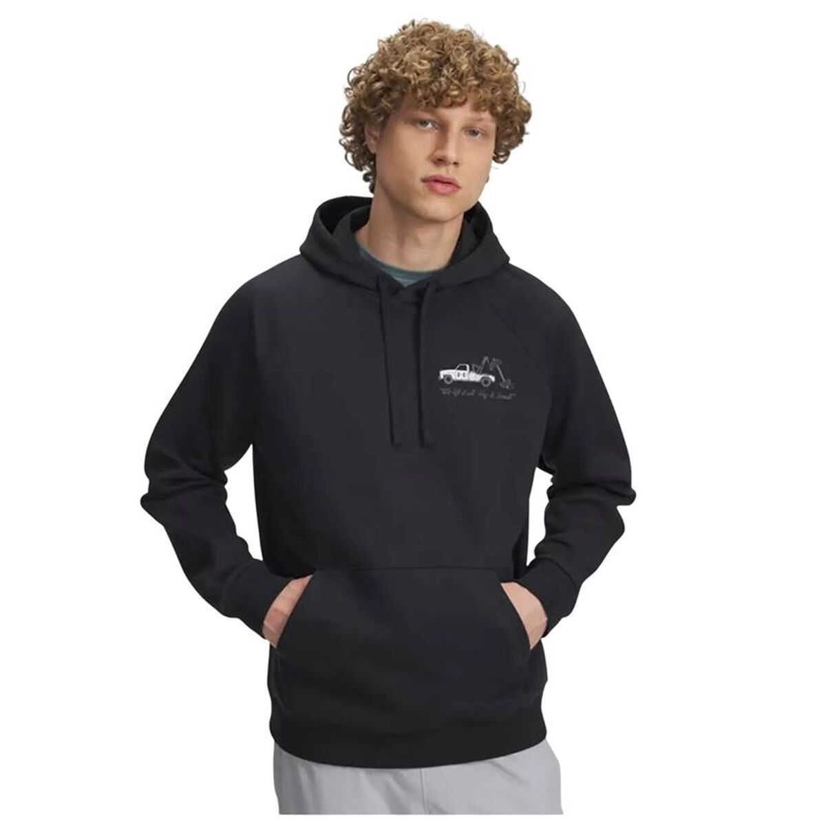 Hanorac cu Glugă Bărbați Under Armour Rival Fleece Hbr Logo Hd Negru