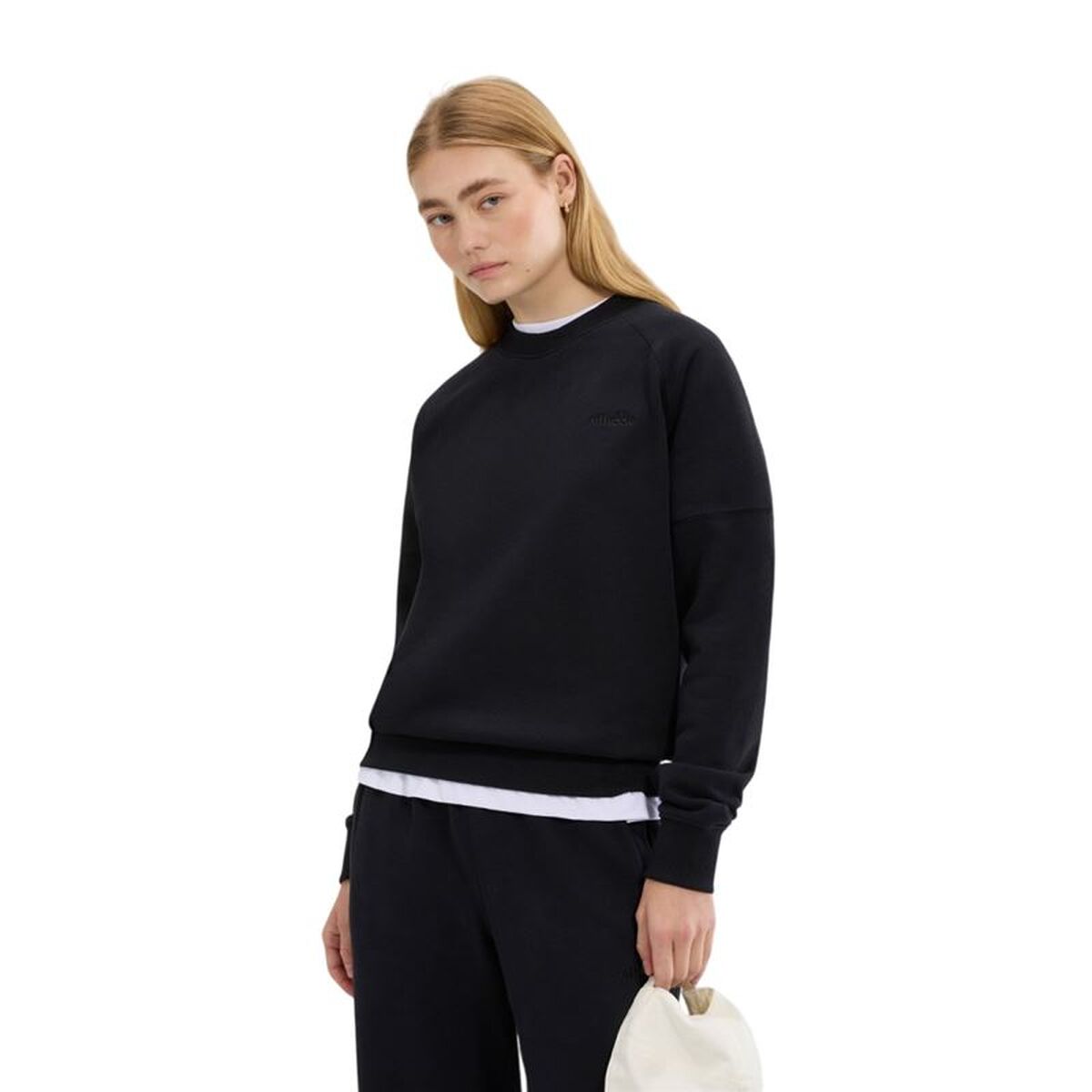 Hanorac fără glugă pentru fete Ellesse Chieuti Negru