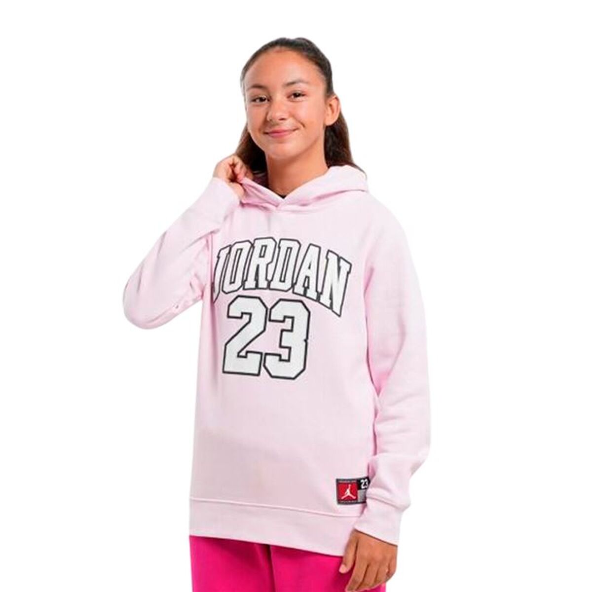 Hanorac cu glugă pentru fete Jordan Jordan Hbr Flc Po Hoodie Roz