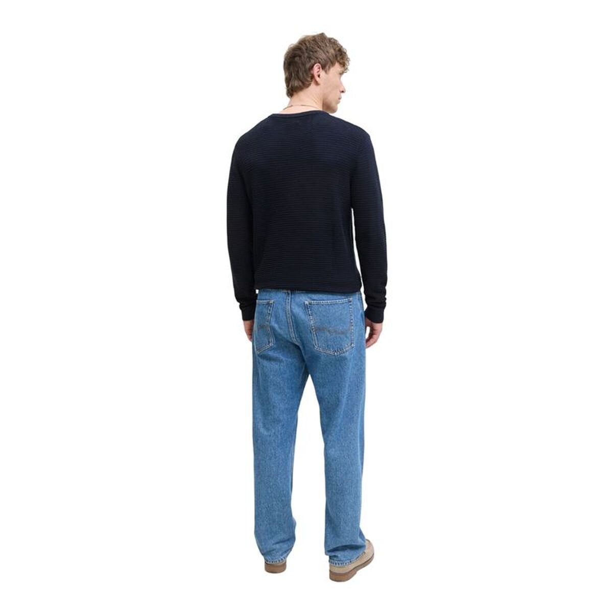 Hanorac fără Glugă Bărbați Jack & Jones Jjotto Knit Crew Neck Sky Bleumarin