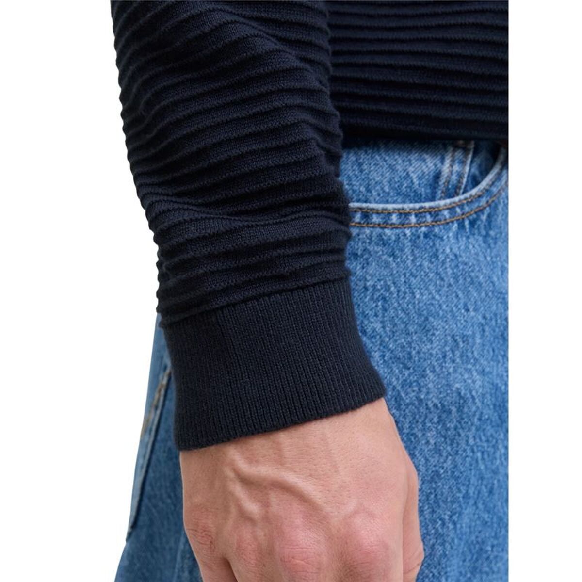 Hanorac fără Glugă Bărbați Jack & Jones Jjotto Knit Crew Neck Sky Bleumarin