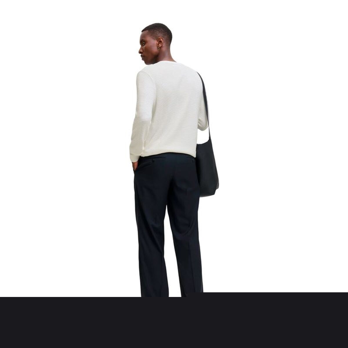 Hanorac fără Glugă Bărbați Jack & Jones Jjotto Knit Crew Neck Alb