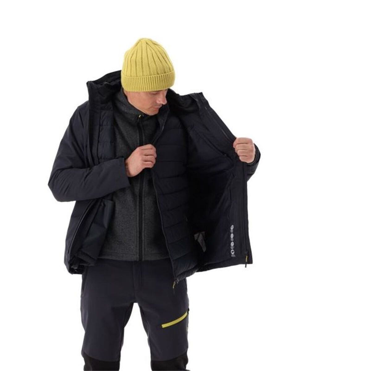 Jachetă Sport de Bărbați Campagnolo Zip Hood Detachable Inn Negru
