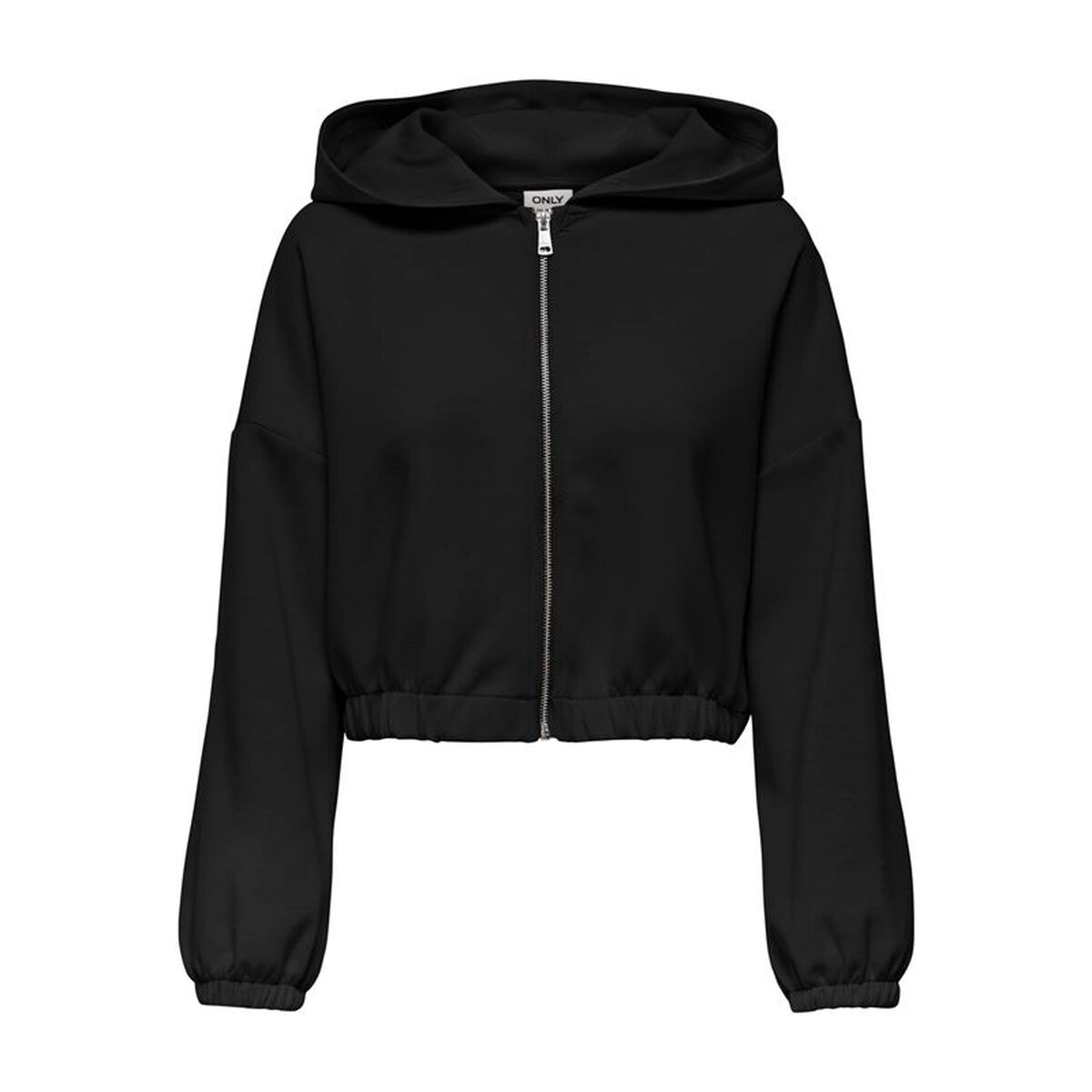 Vestă Only Onlscarlett Ls Elastic Zip Hood Swt Noos Negru