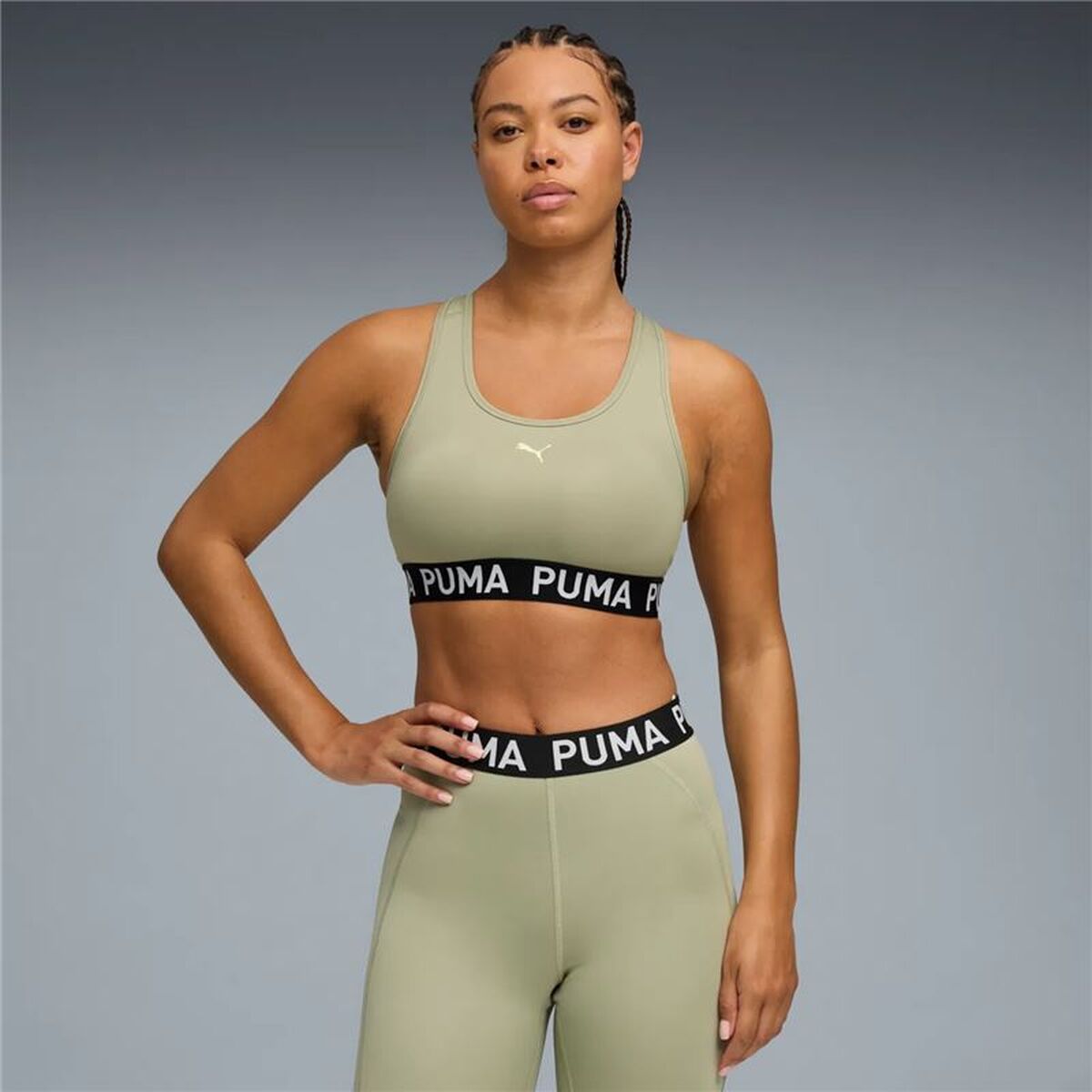 Sutien Sport Puma 4Keeps Elastic Măslină