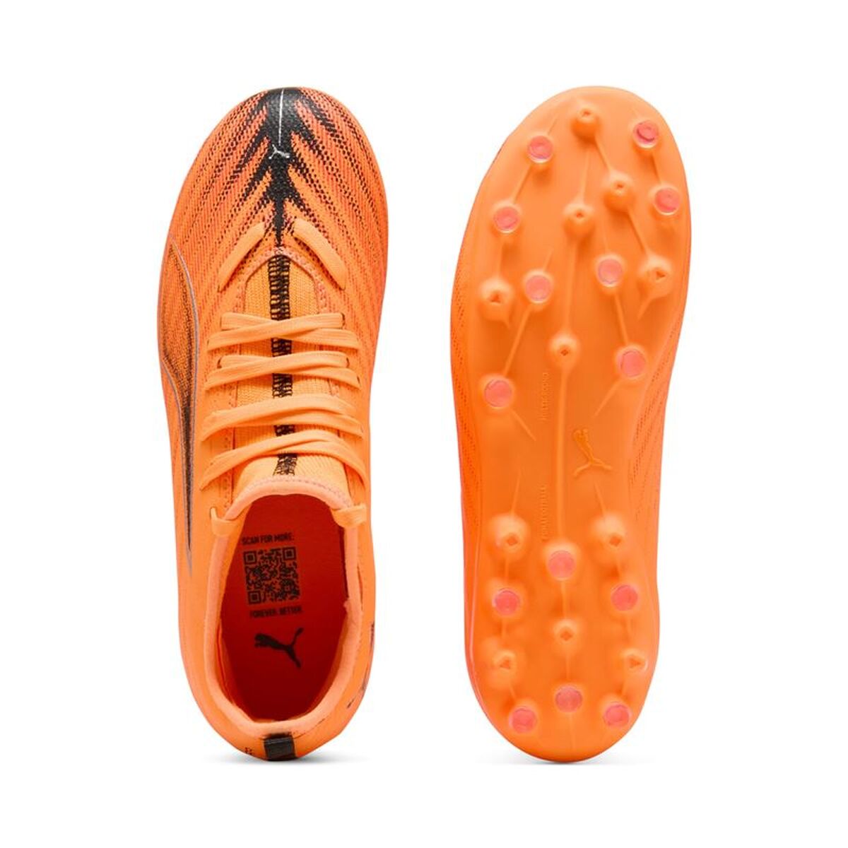 Ghete de Fotbal pentru Copii Puma Ultra 6 Match Mg Heat Fire-