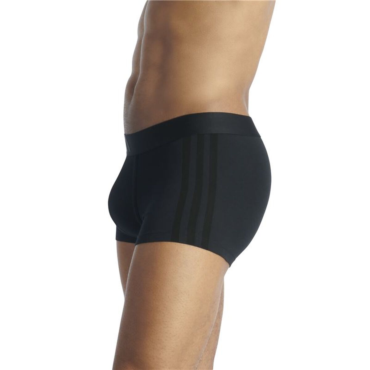 Boxeri pentru bărbați Adidas Low Rise 3 Stripes 2P Active Flex Gri 2 Piese