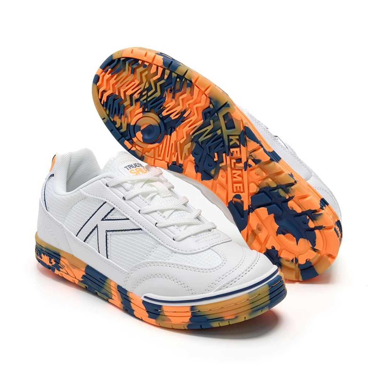 Încălțăminte de Fotbal Sală pentru Copii Kelme Trueno Lace Alb