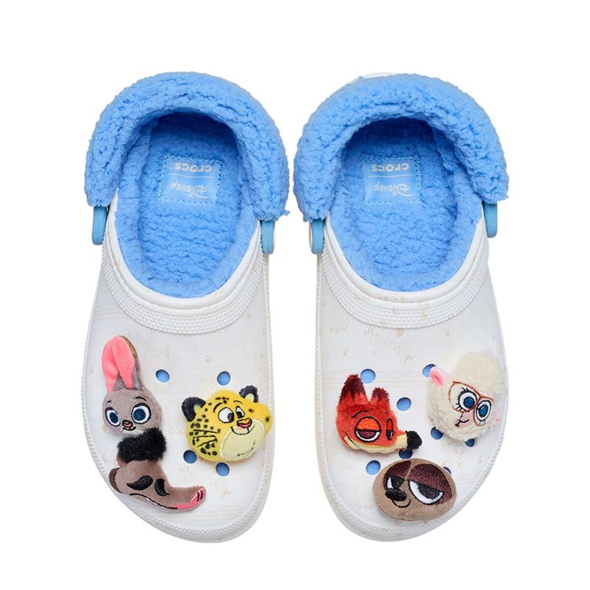 Saboți Crocs Zootopia Lined Platform Clog W Alb