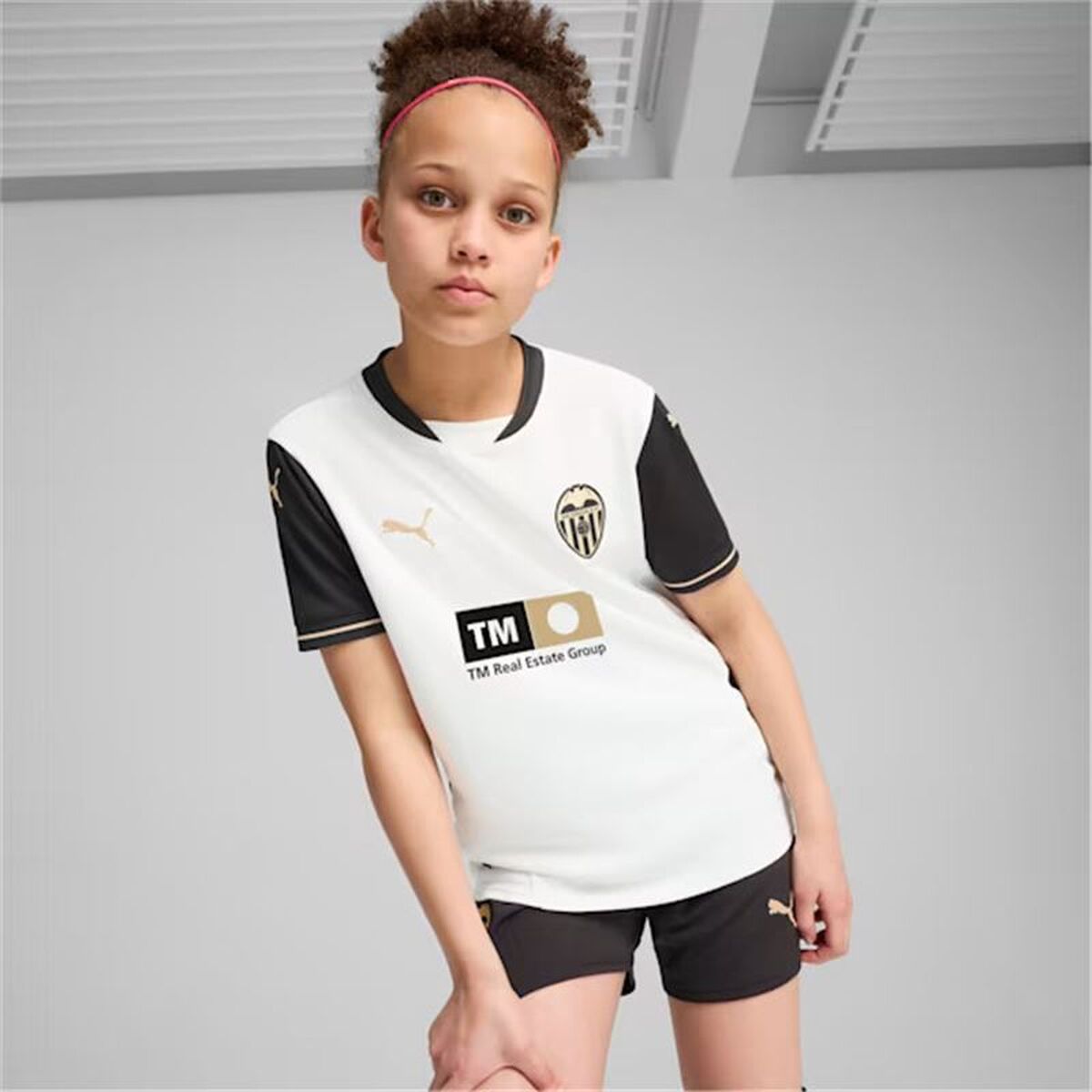 Tricou de Fotbal cu Mânecă Scurtă pentru Copii Puma Valencia C.F. Home Replica