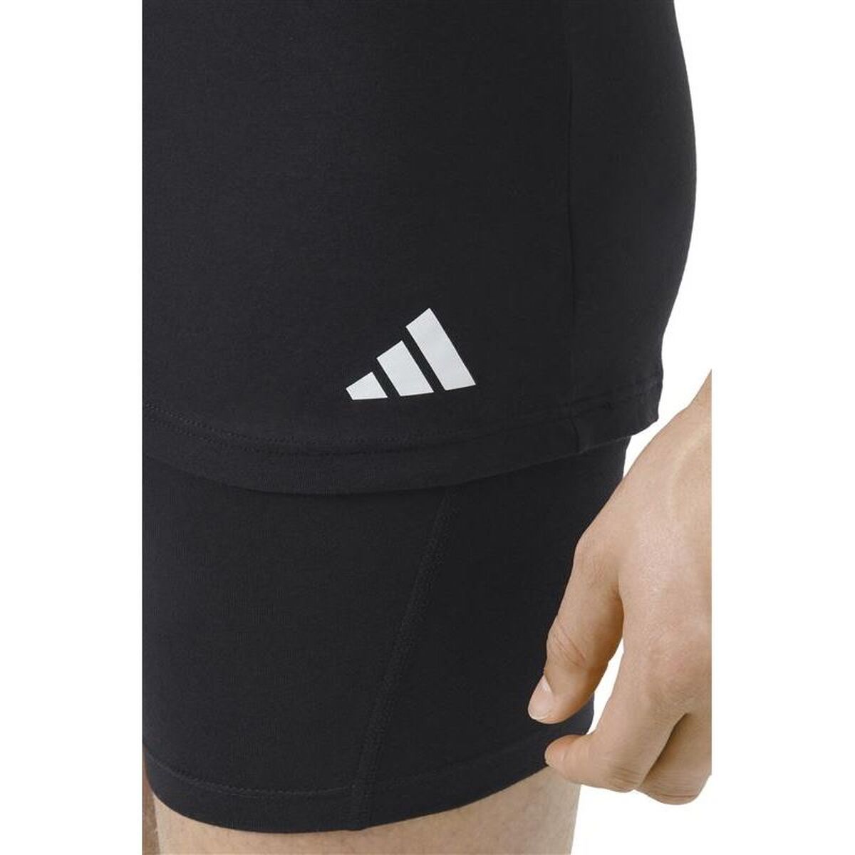 Tricou cu Mânecă Scurtă Bărbați Adidas Crew 2P Active Flex Negru