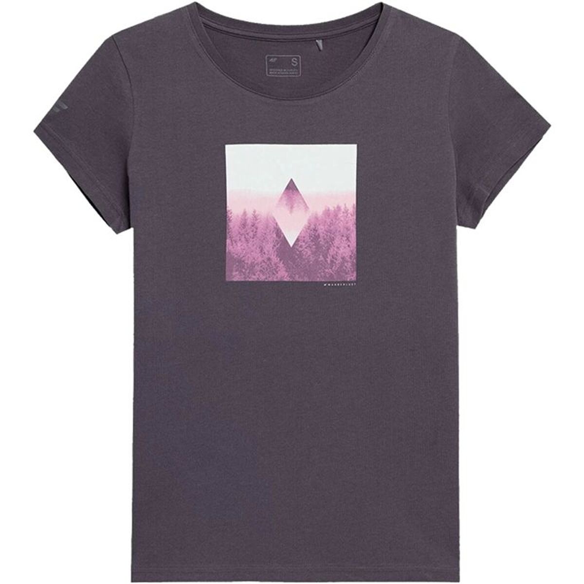 Tricou cu Mânecă Scurtă Femei 4F H4L22-TSD061LV-52S Albastru (XS)