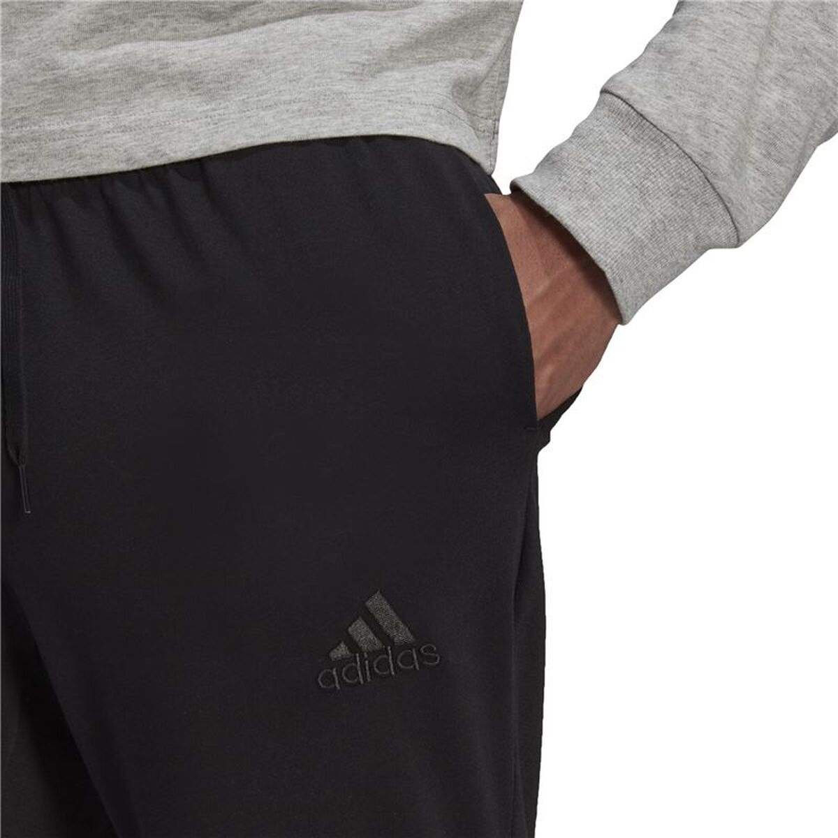 Pantaloni lungi de sport Adidas Essentials Logo Negru Bărbați