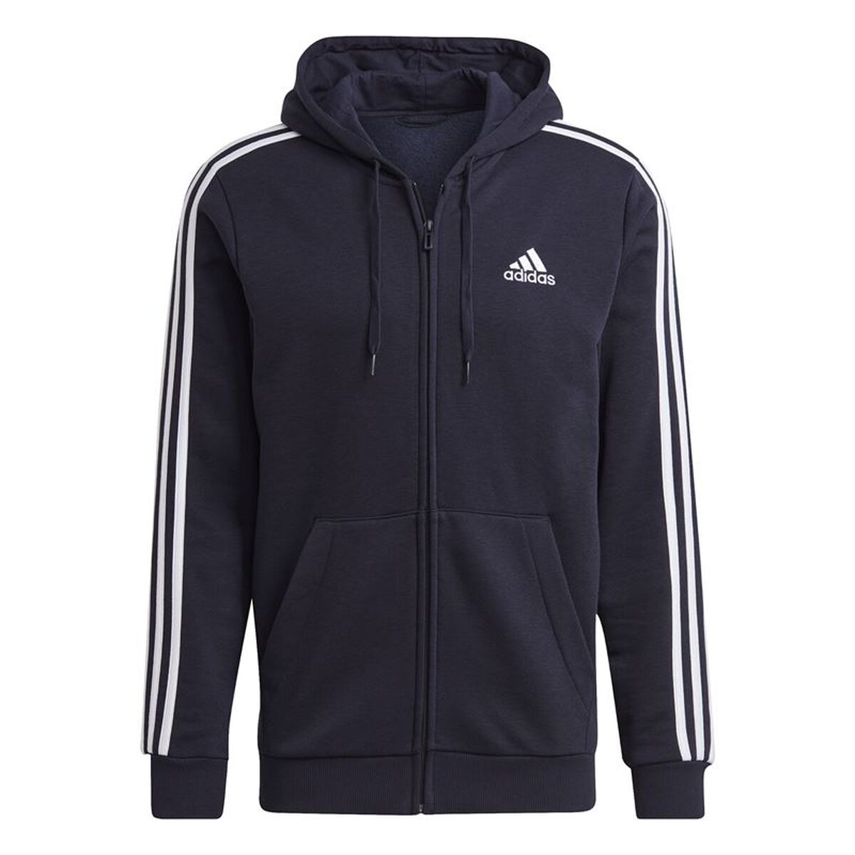 Hanorac cu Glugă Bărbați Adidas 3S Fl Fz Hd Albastru închis