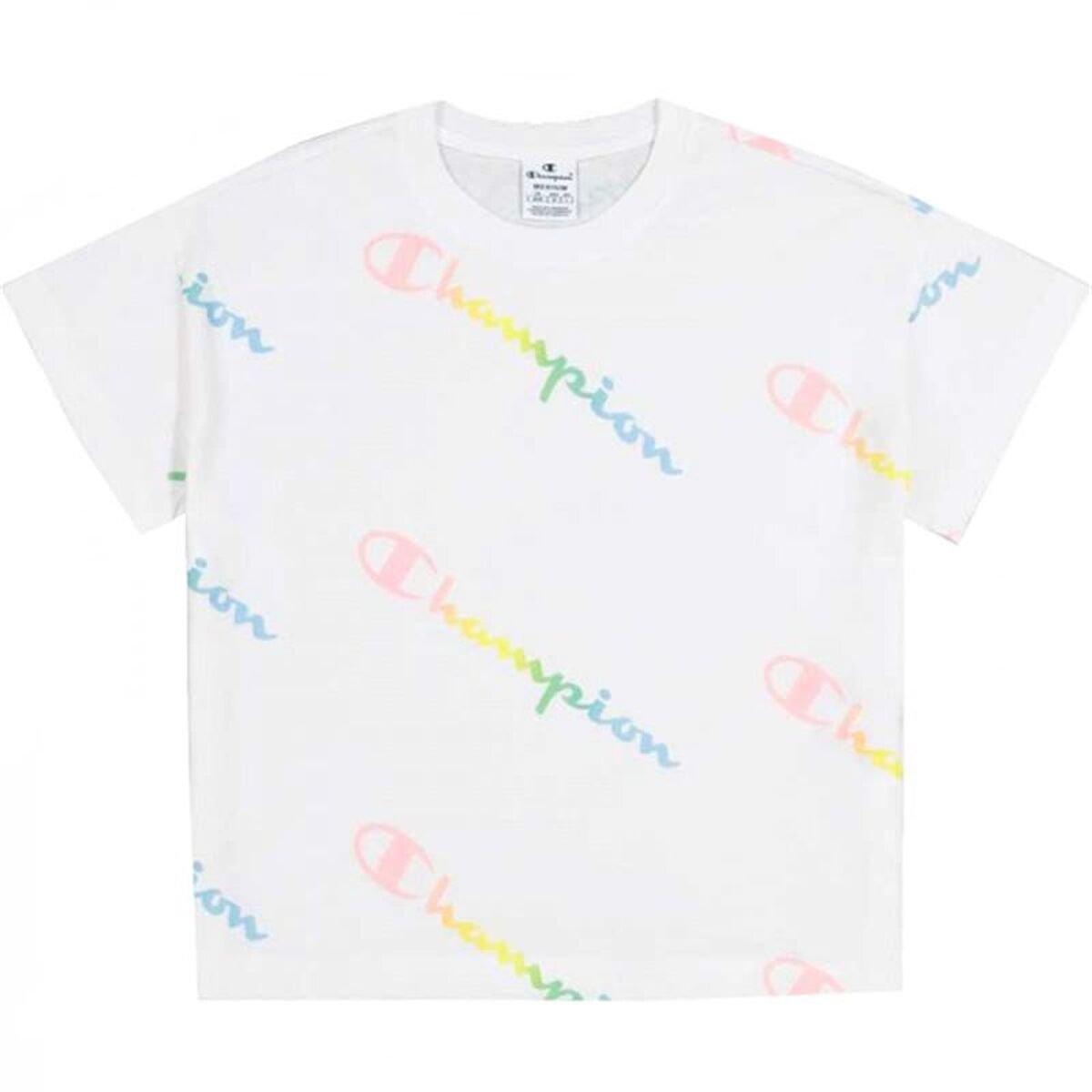 Tricou cu Mânecă Scurtă Femei Champion 114092-WL001 Alb (L)