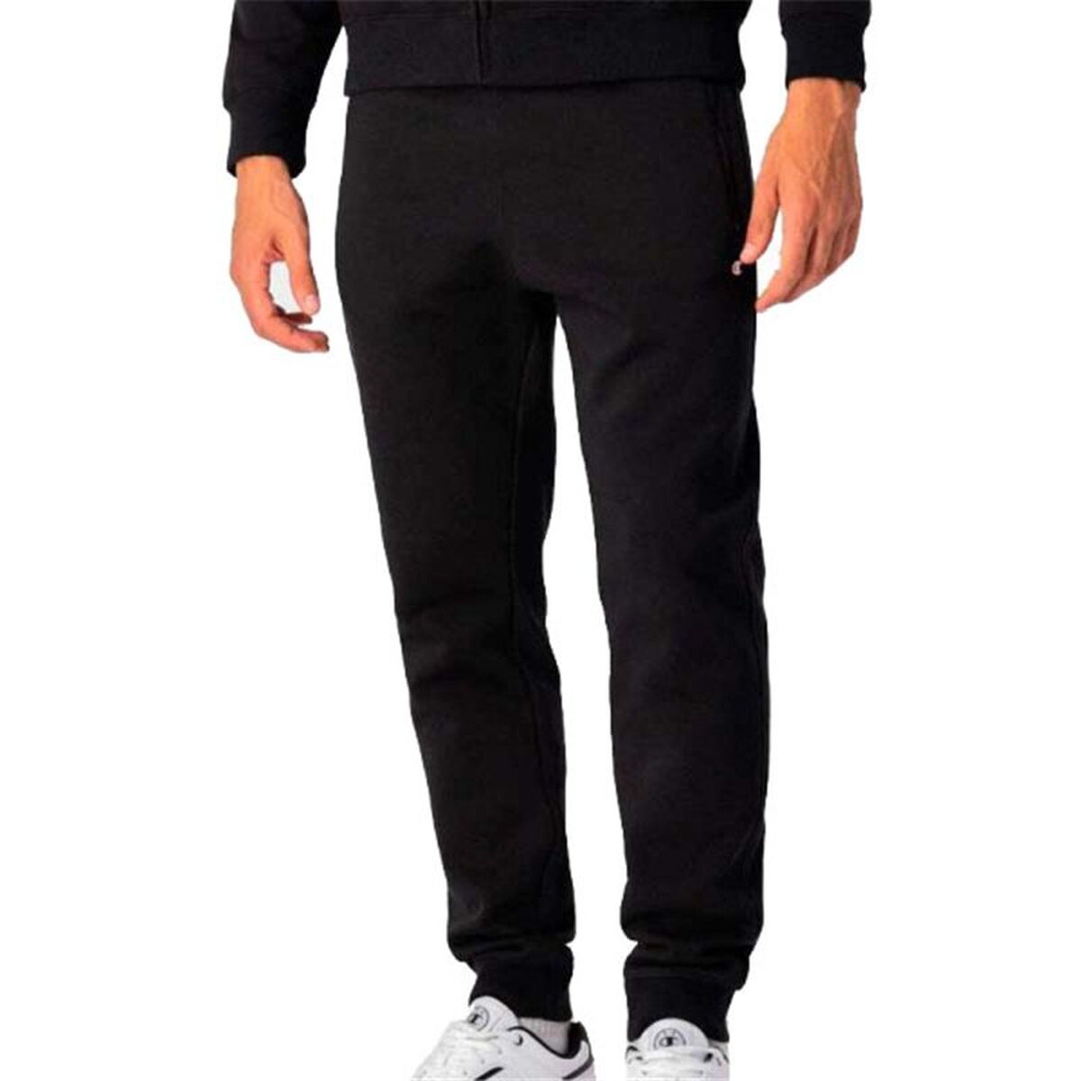 Pantaloni lungi de sport Champion Elastic Logo Negru Bărbați