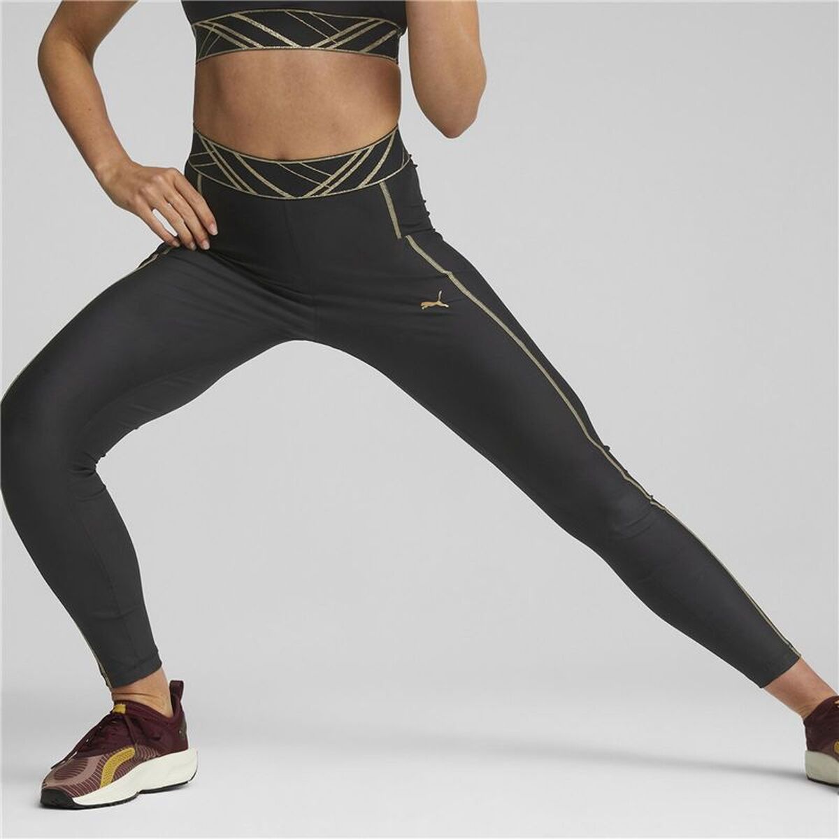 Colanți Sport de Damă Puma deco Glam Negru