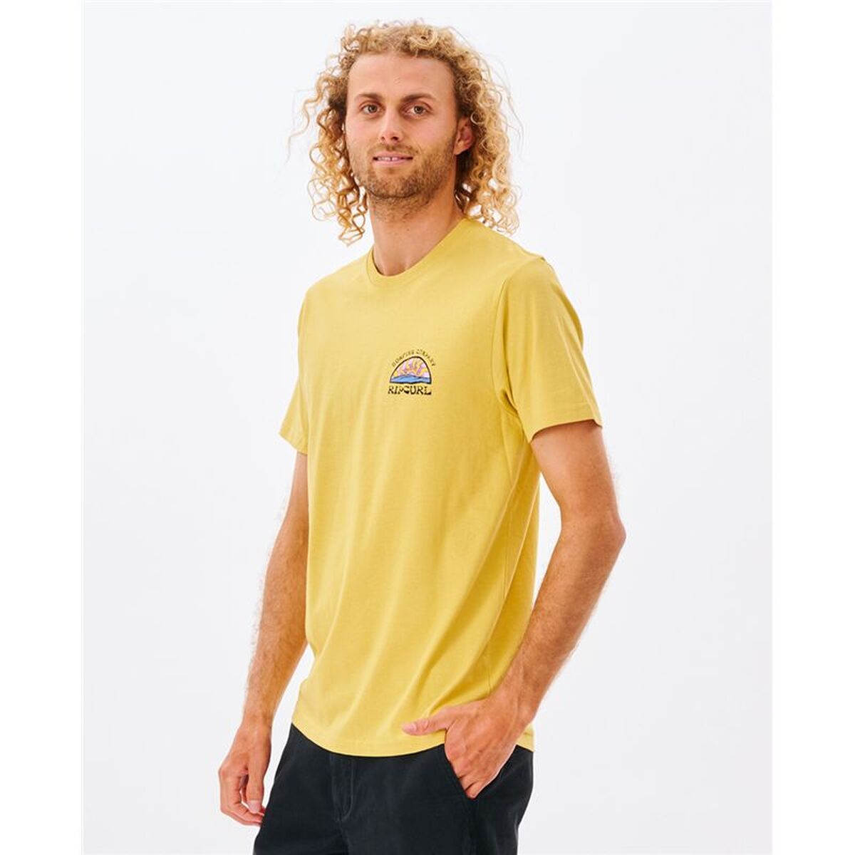 Tricou cu Mânecă Scurtă Bărbați Rip Curl 00IMTE-8126 Galben
