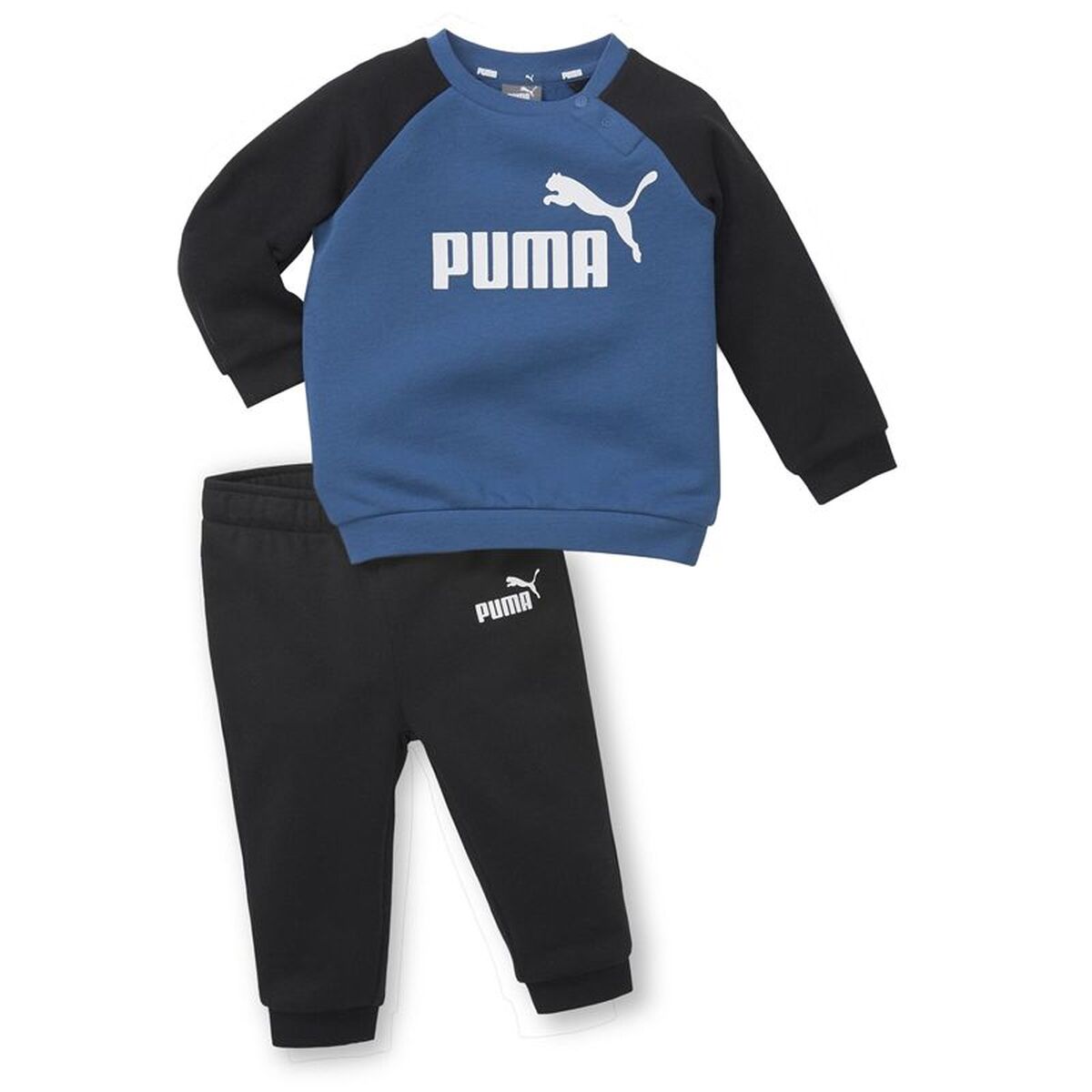 Set Sport pentru Bebeluși Puma Minicats Essentials Raglan Negru