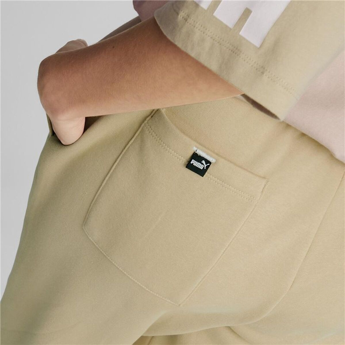 Pantaloni lungi de sport Puma Power Colorblock Bej Femeie