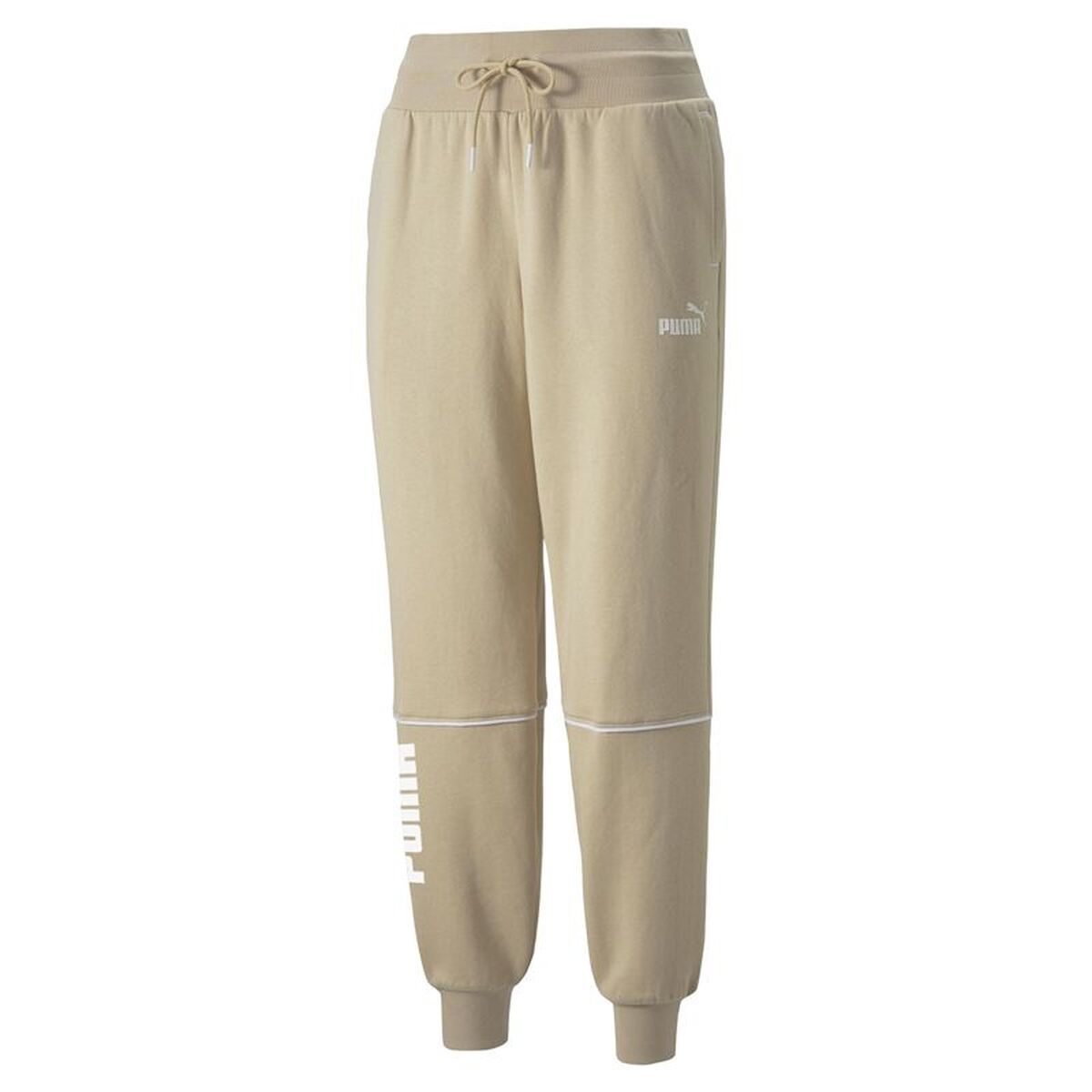 Pantaloni lungi de sport Puma Power Colorblock Bej Femeie