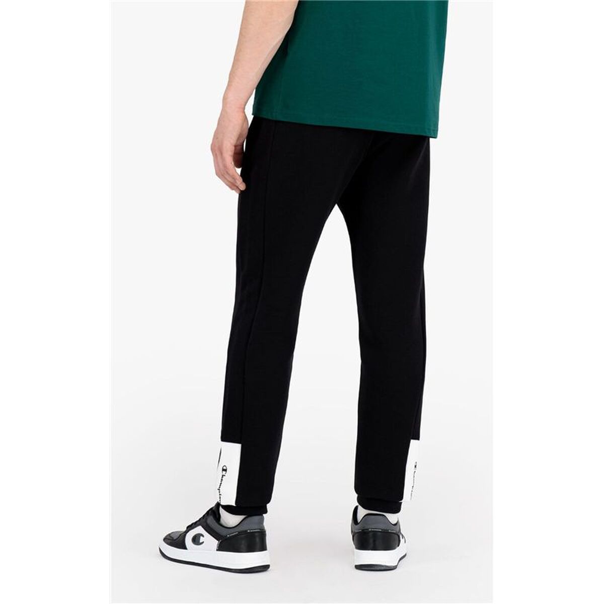 Pantaloni lungi de sport Champion Rib Cuff Colour Block Negru Bărbați