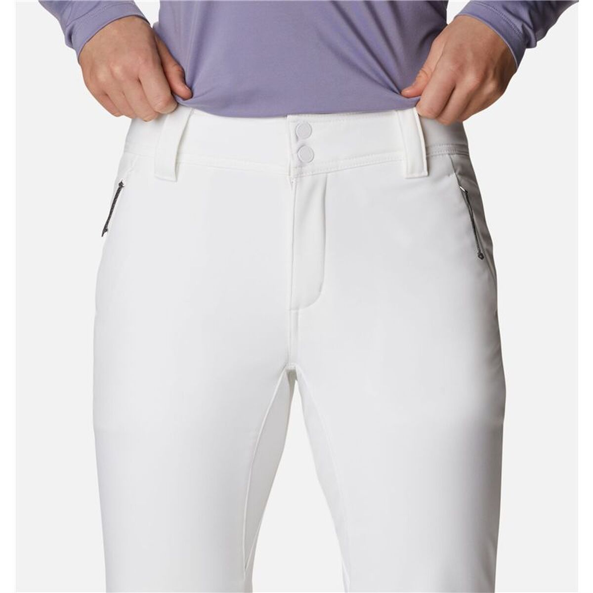 Pantaloni lungi de sport Columbia Roffee Ridge IV Alb