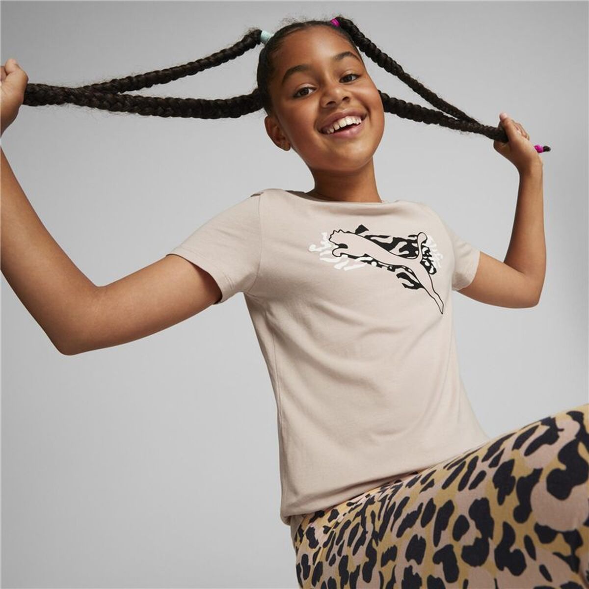 Tricou cu Mânecă Scurtă pentru Copii Puma Alpha Roz