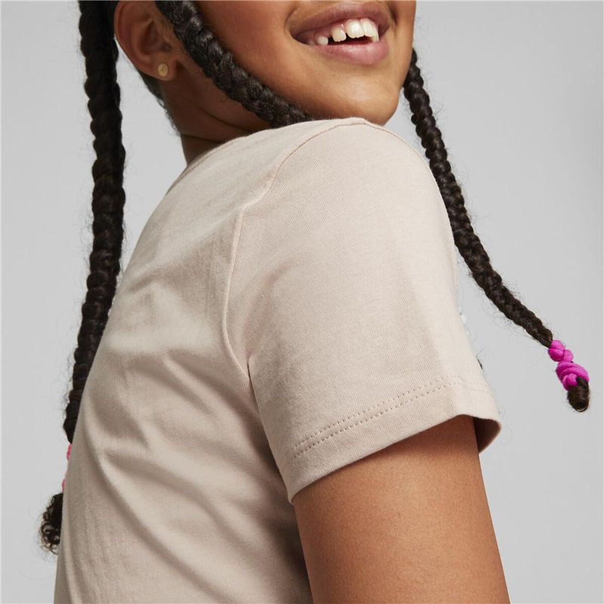 Tricou cu Mânecă Scurtă pentru Copii Puma Alpha Roz