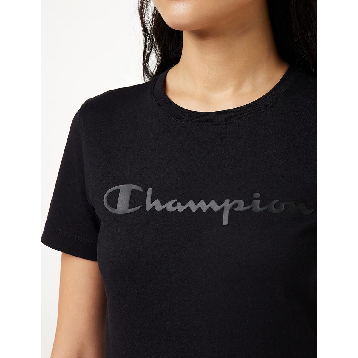 Tricou cu Mânecă Scurtă Femei Champion Negru