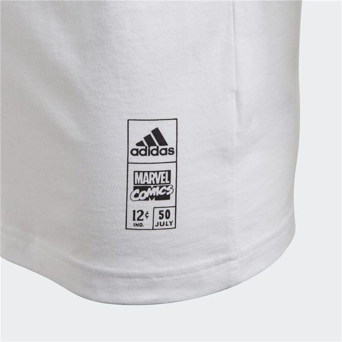 Tricou cu Mânecă Scurtă pentru Copii Adidas Iron Man Graphic Alb