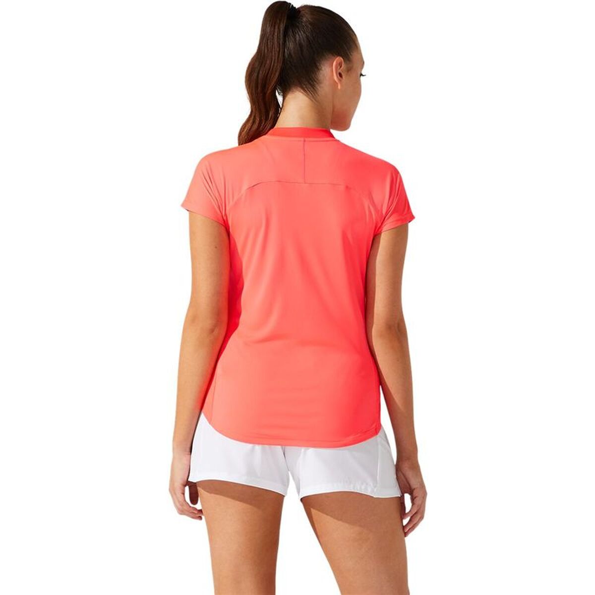 Tricou Sport cu Mânecă Scurtă Asics Court Piping W Coral