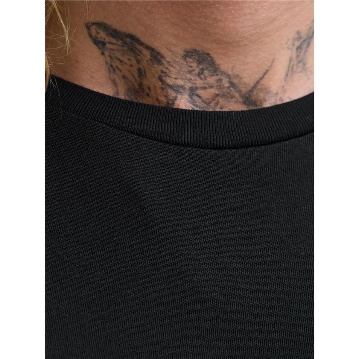 Tricou cu Mânecă Lungă Bărbați Jack & Jones Jjhayato Ls Crew Negru