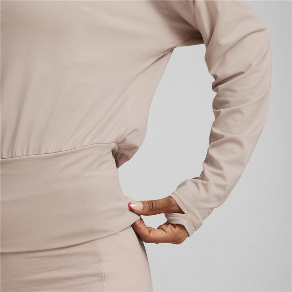 Hanorac fără Glugă Femei Puma Studio Yogini Lite Somon