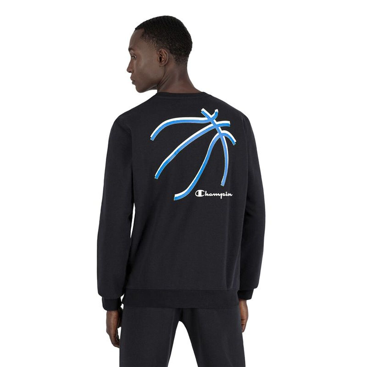 Hanorac fără Glugă Bărbați Champion Basket Graphic M Negru