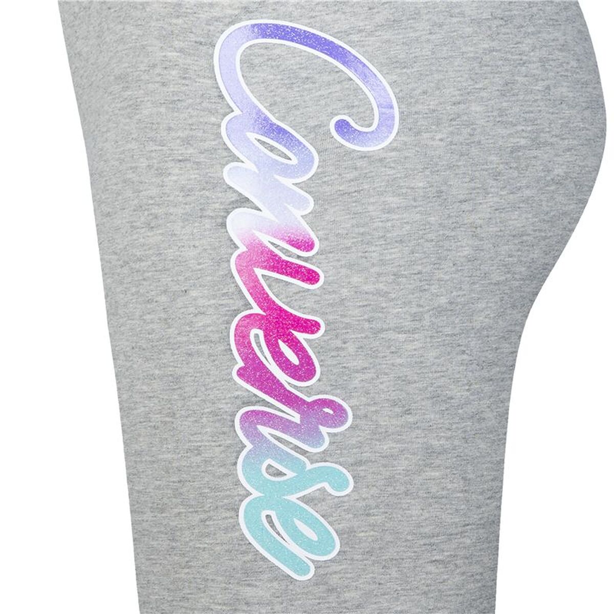 Colanți Sport pentru Copii Converse Script Glitter High Rise Biker Girl Gri deschis
